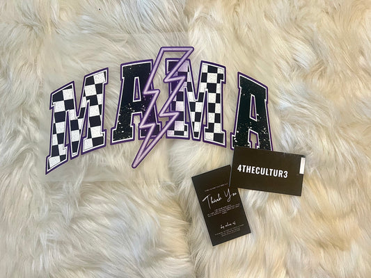Mama purple check